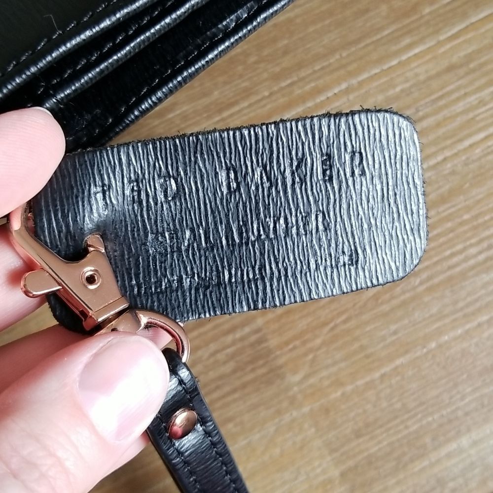 Ted Baker Black Leather Wristlet Wallet Clutch - Picture 2 of 9